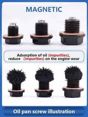 Magnetic Oil Pan Drain Bolt Plug M14x1.5 M12x2.25 for AC SCHNITZER X6 E71 SUV 08-14