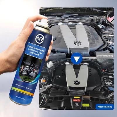 Engine Compartment Line Cleaning and Protection Solution for Automotive Vehicles